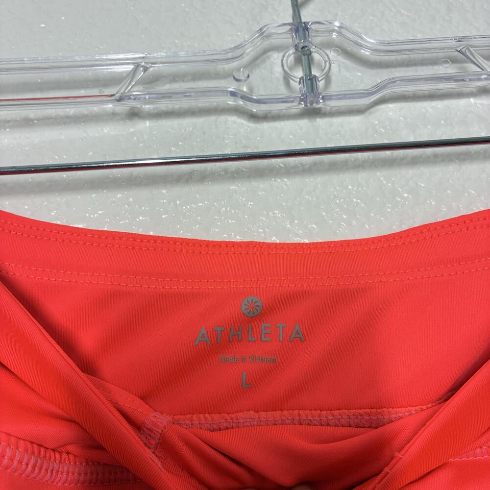 Athleta Skort Womens Large Orange Athletic Lined Pockets Zip Waist Tennis - Picture 7 of 13